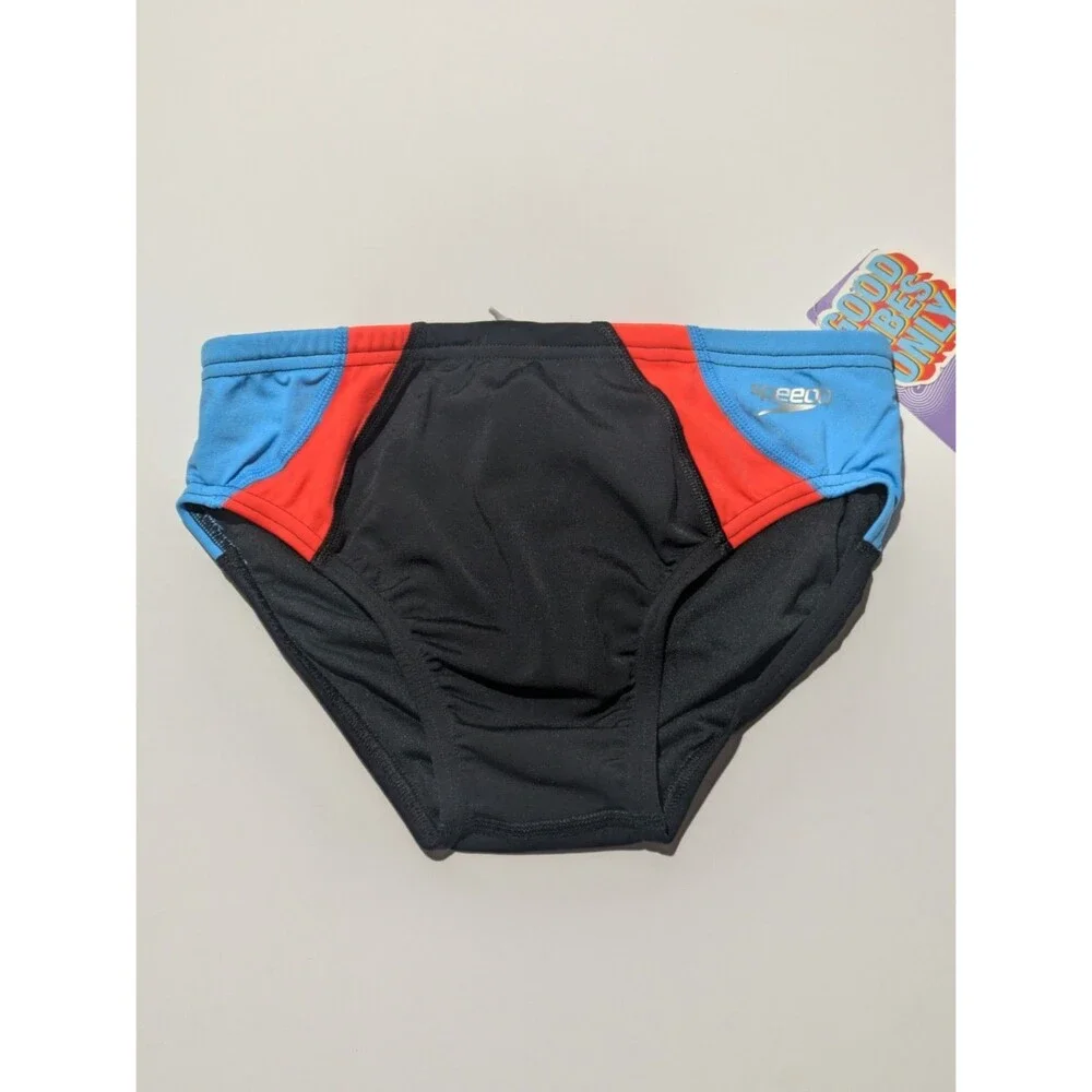 Speedo Eco Endurance Good Vibes Only Siren Red‎ Swim Brief Men's Size 24